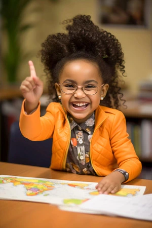 Child learning from home